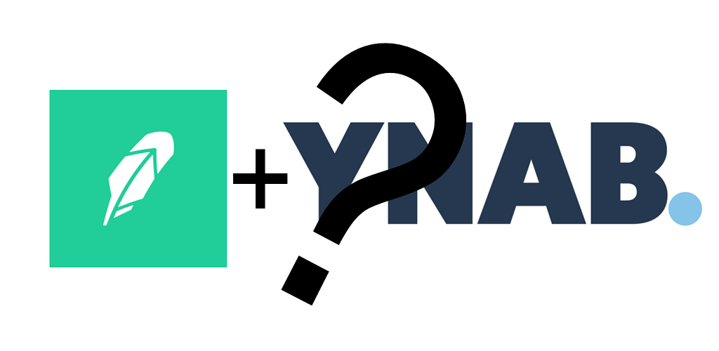 Robinhood logo plus YNAB logo with large question mark over them.