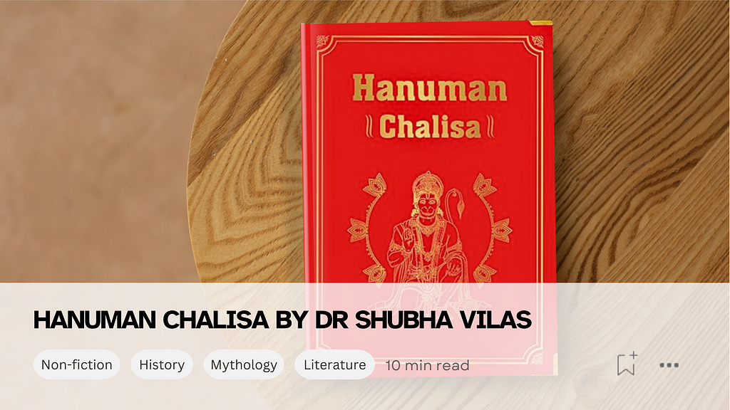 Hanuman Chalisa book on a table