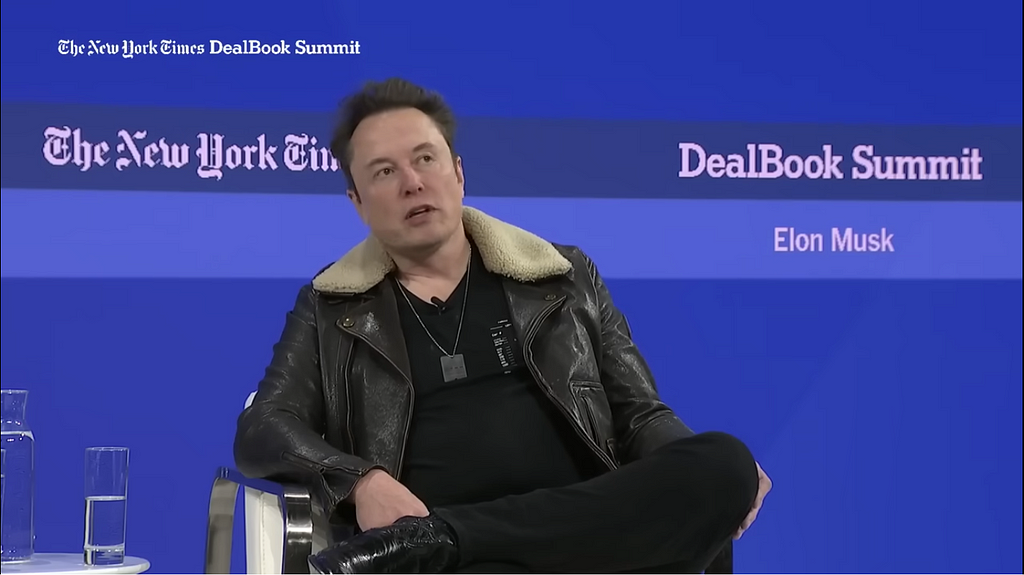 Screenshot of Elon Musk honestly sharing his controversial opinions.