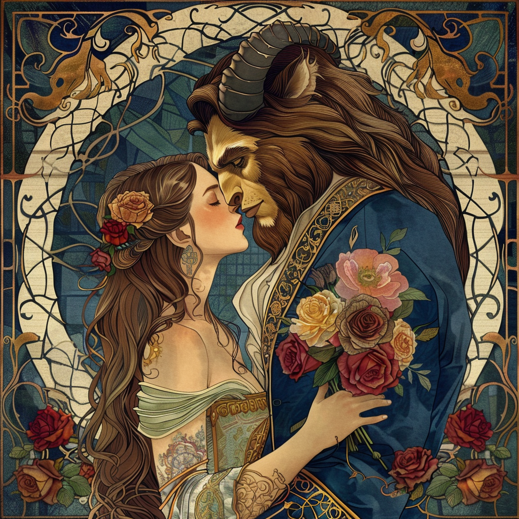 Art Nouveau art style, Beauty and the Beast