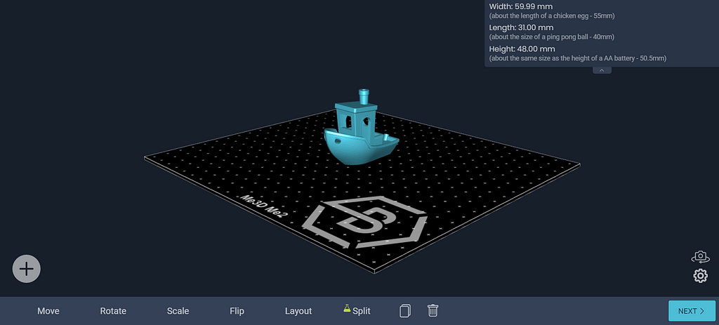 Buildbee’s user interface (Web-based slicer software)