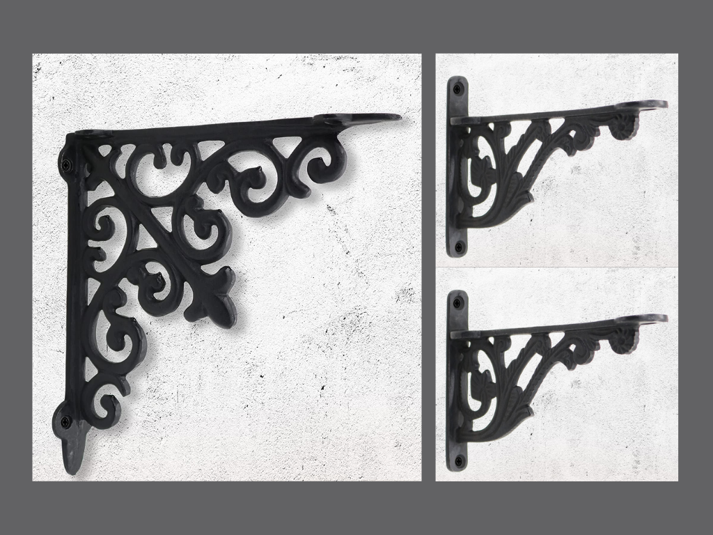 cast iron shelf brackets