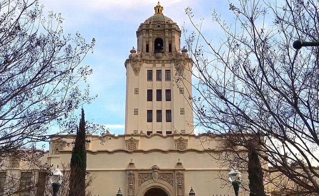 Beverly Hills City Hall a few blocks to the northeast of Beverly Hills Aesthetic Dentistry