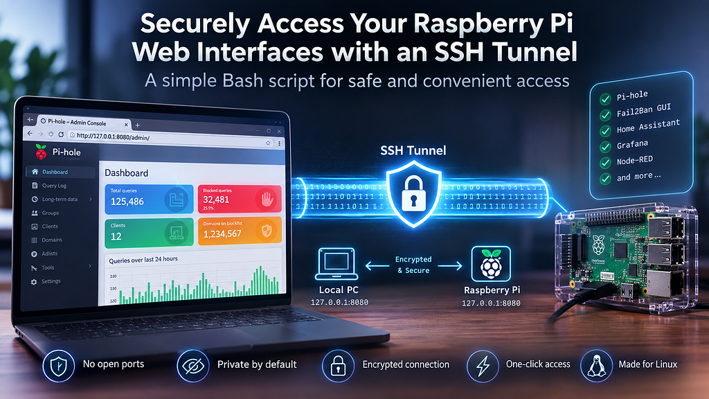 Securely Access Your Raspberry Pi Web Interfaces with an SSH Tunnel and Chromium (or Chrome)