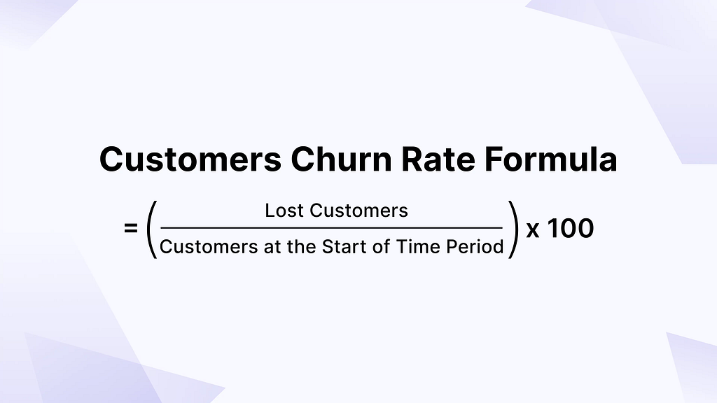 Formula for calculating churn rate