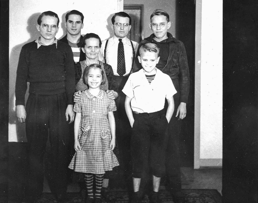 Darcy’s great-grandmother Katarzyna Kuzniak with her children.