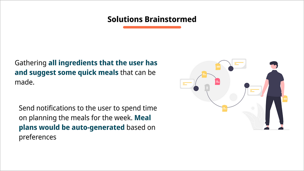 The two brainstormed solutions