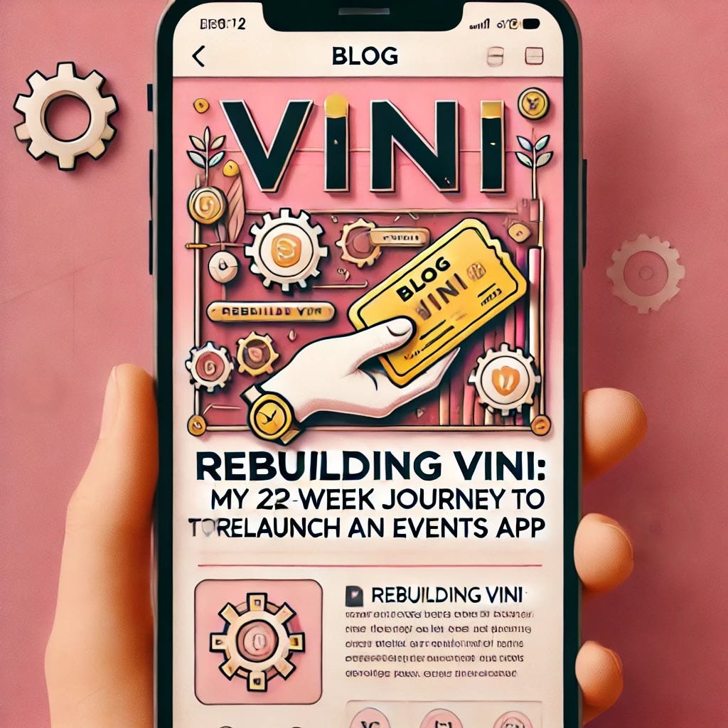 Rebuilding Vini: My Journey to Relaunch an Events App in 22 Weeks