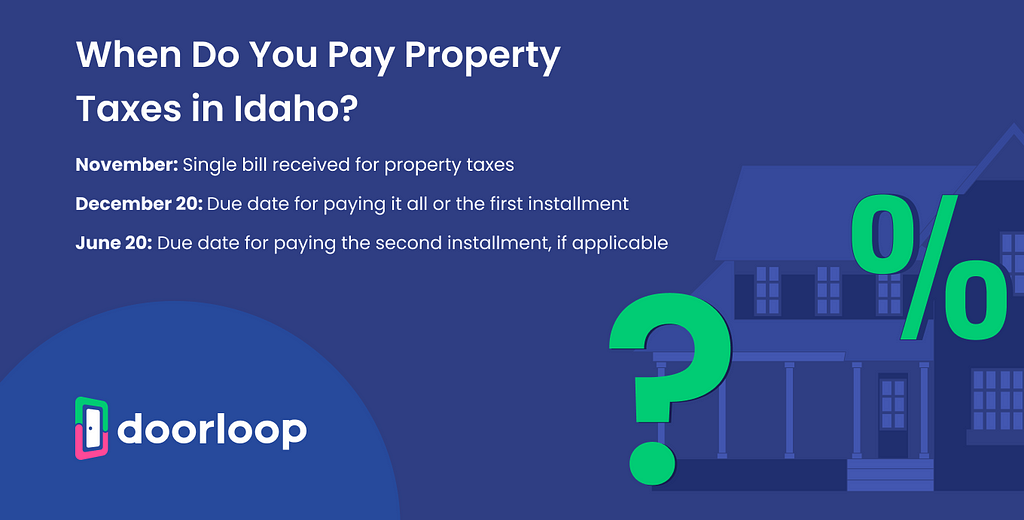 when do you pay property taxes in idaho?