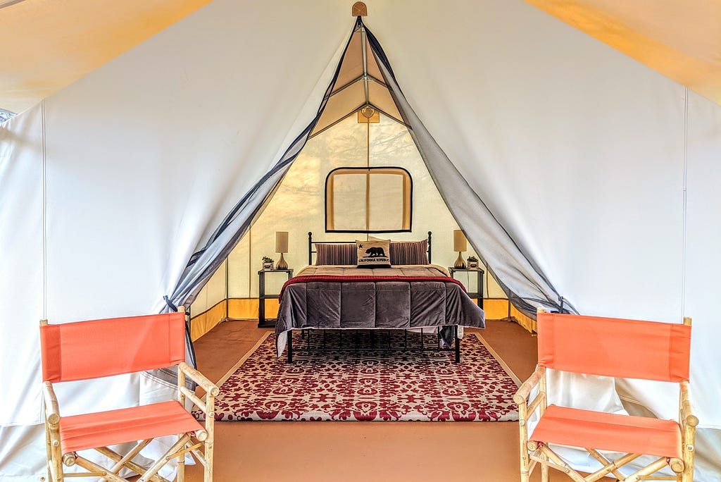 Wildhaven Sonoma has safari-style tents by the Russian River. (photo courtesy of Wildhaven Sonoma)
