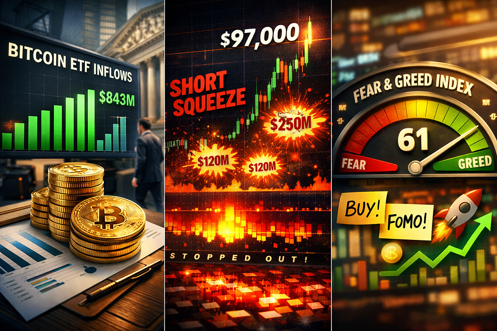 การช้อปปิ้ง ETF อย่างคึกคักหนุนกระทิงคริปโตขณะที่ดัชนี Fear & Greed ทะลุระดับสูงสุดของเดือนตุลาคม