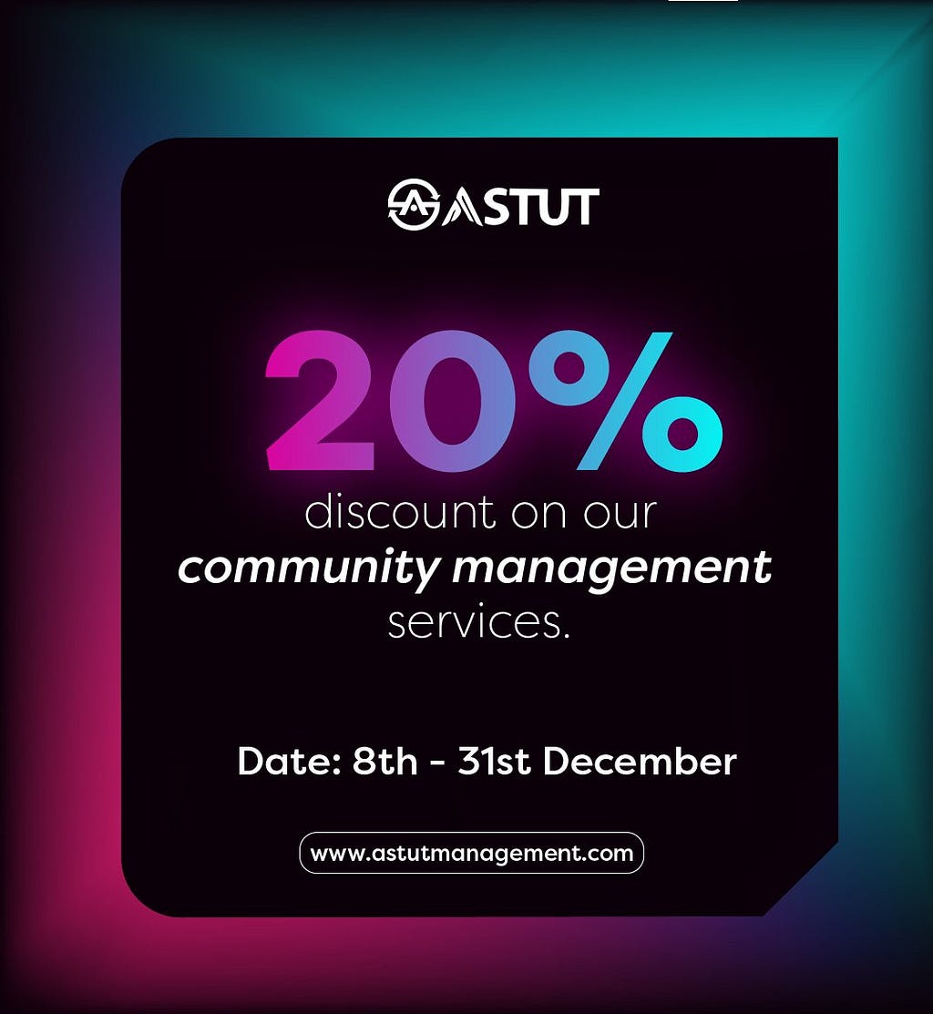 20% discount on our community management services