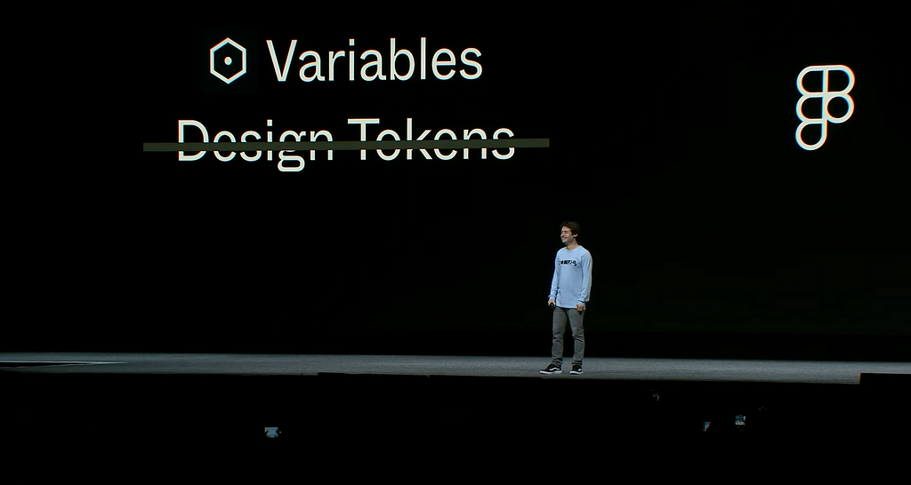 Screenshot from Config 2023 live stream — Variables / Tokens -Figma updates
