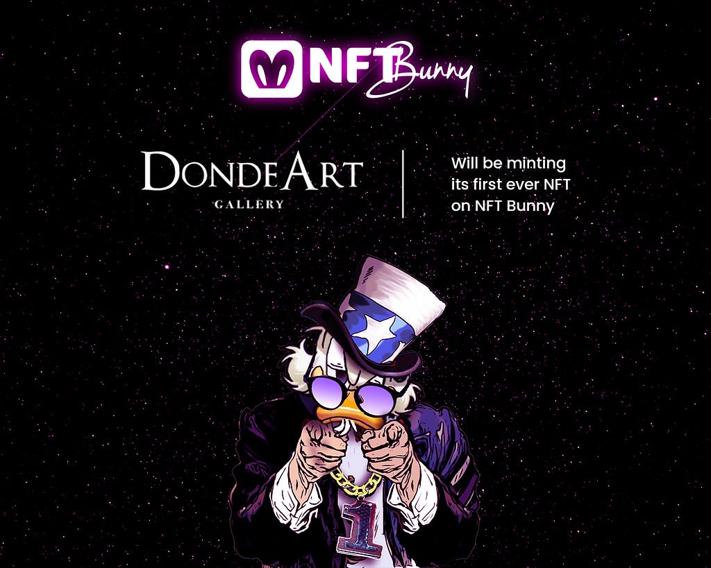 Dondè Art Gallery chooses NFT Bunny