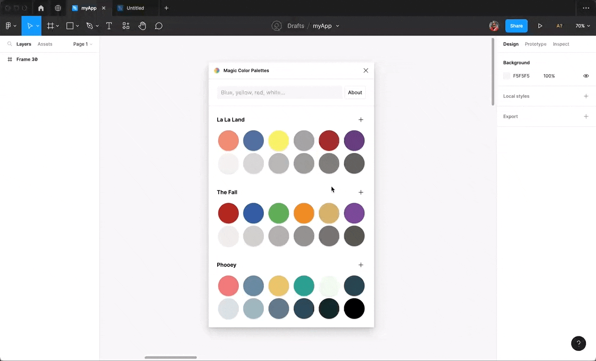 Add select palette to styles
