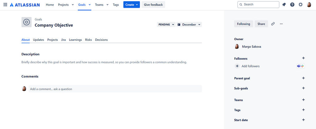 How to create OKRs in Atlassian Goals (former Atlas)