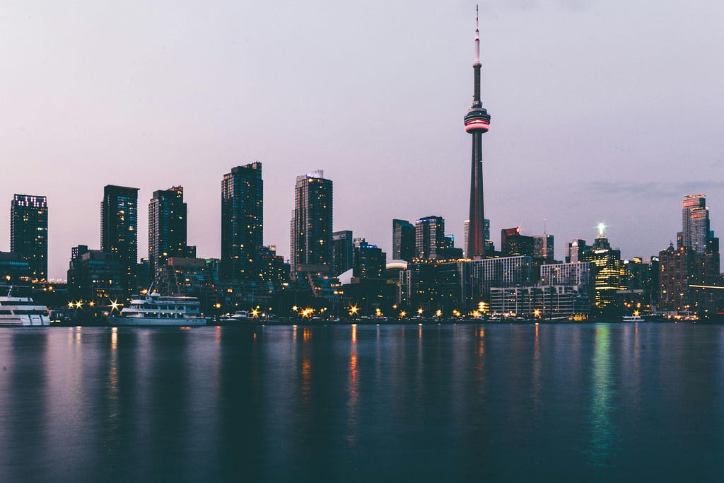 Toronto at night time