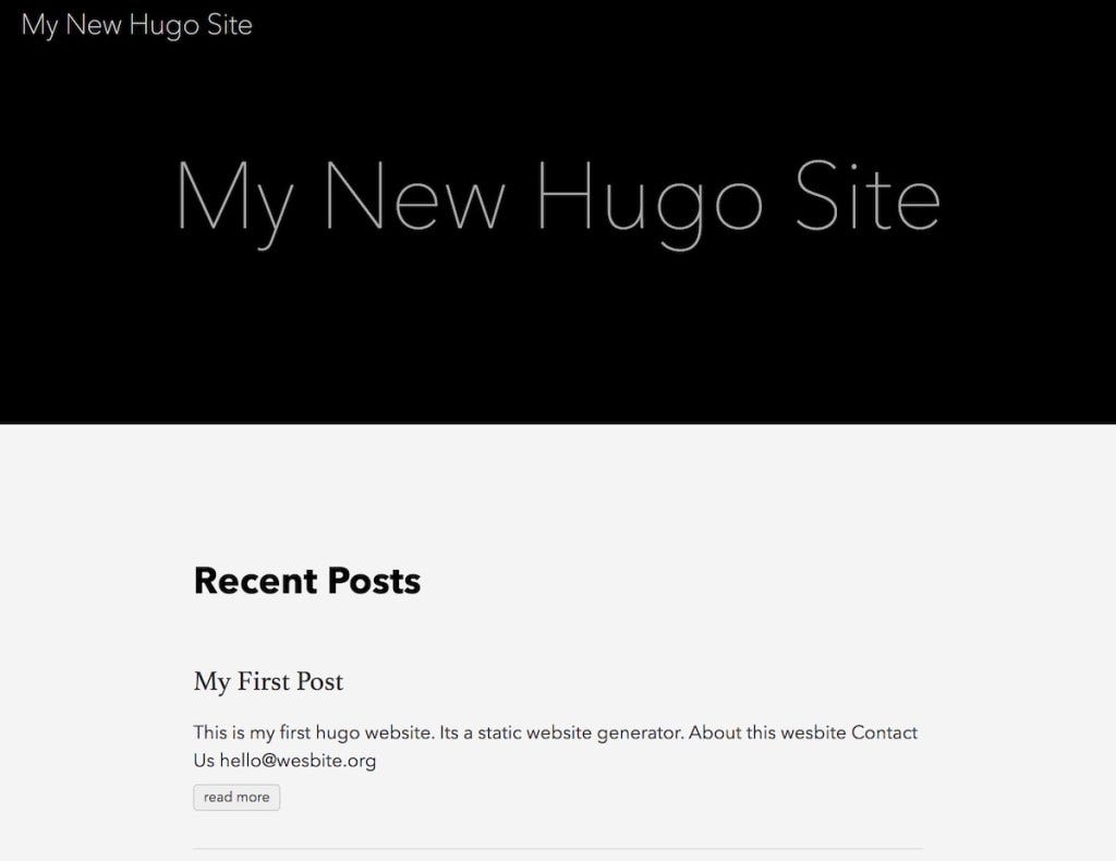 static JAMStack site with Hugo