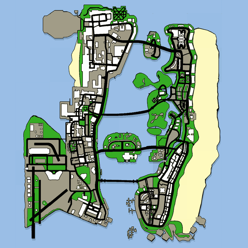 Map of GTA: Vice City