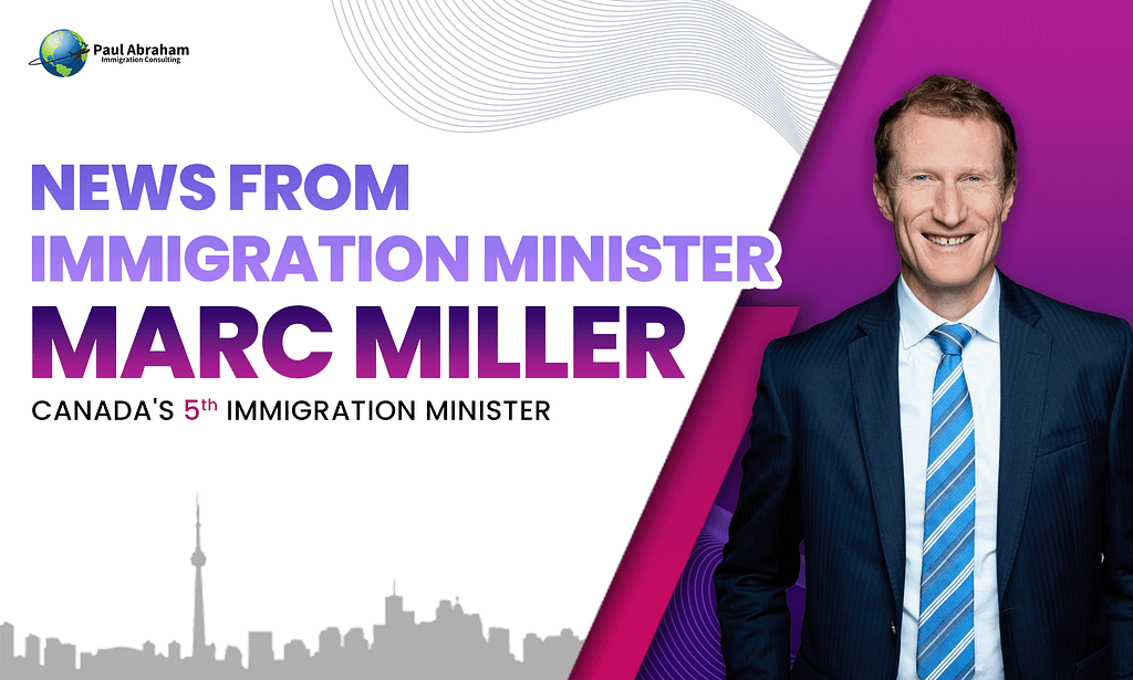 This image is of blog which describes the Latest News from Immigration Minister Marc Miller of IRCC