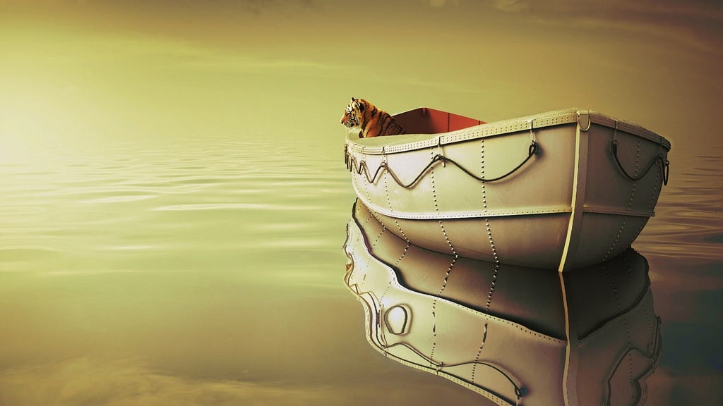 Life of PI : Tiger on the boat