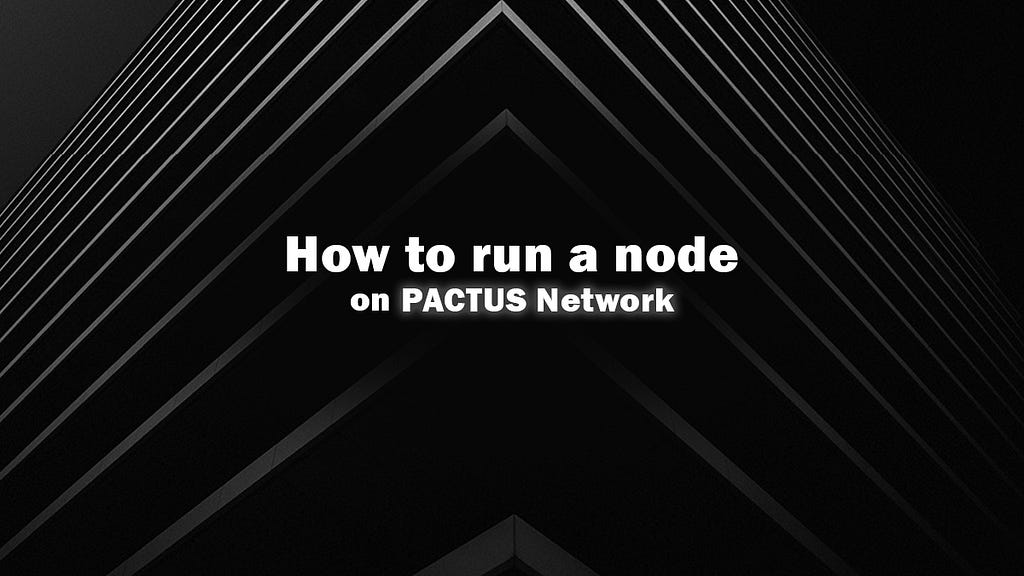 How to run a node written on a black background