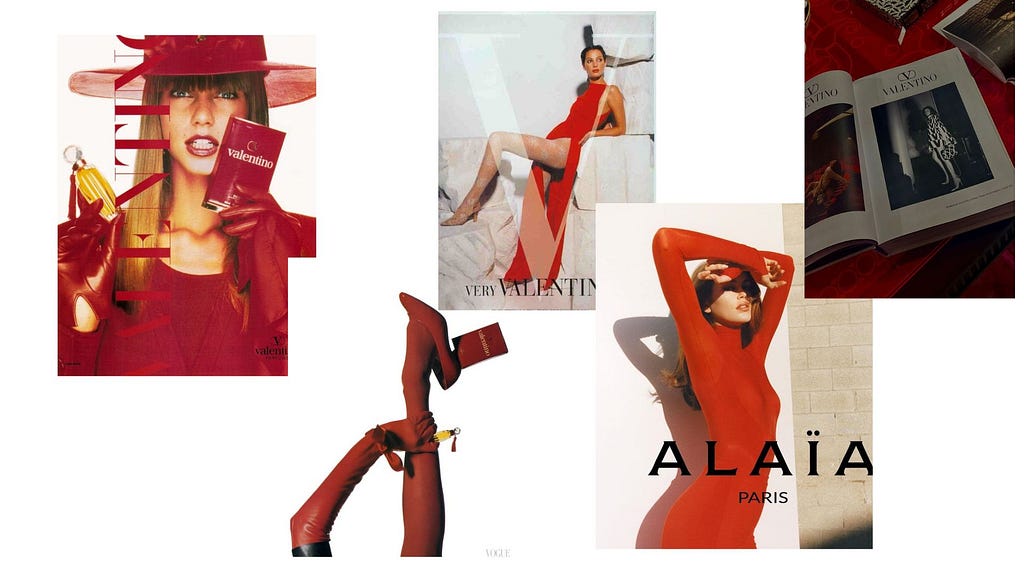 Valentino Advertising. A truly luxurious brand, in red color tones.