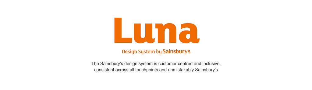 Luna Design System by Sainsbury’s hero logo