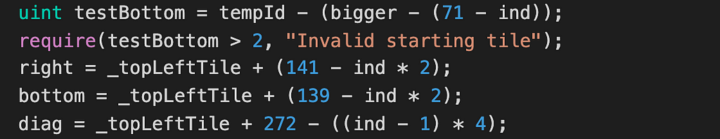 NFT IDs for adjacent tiles