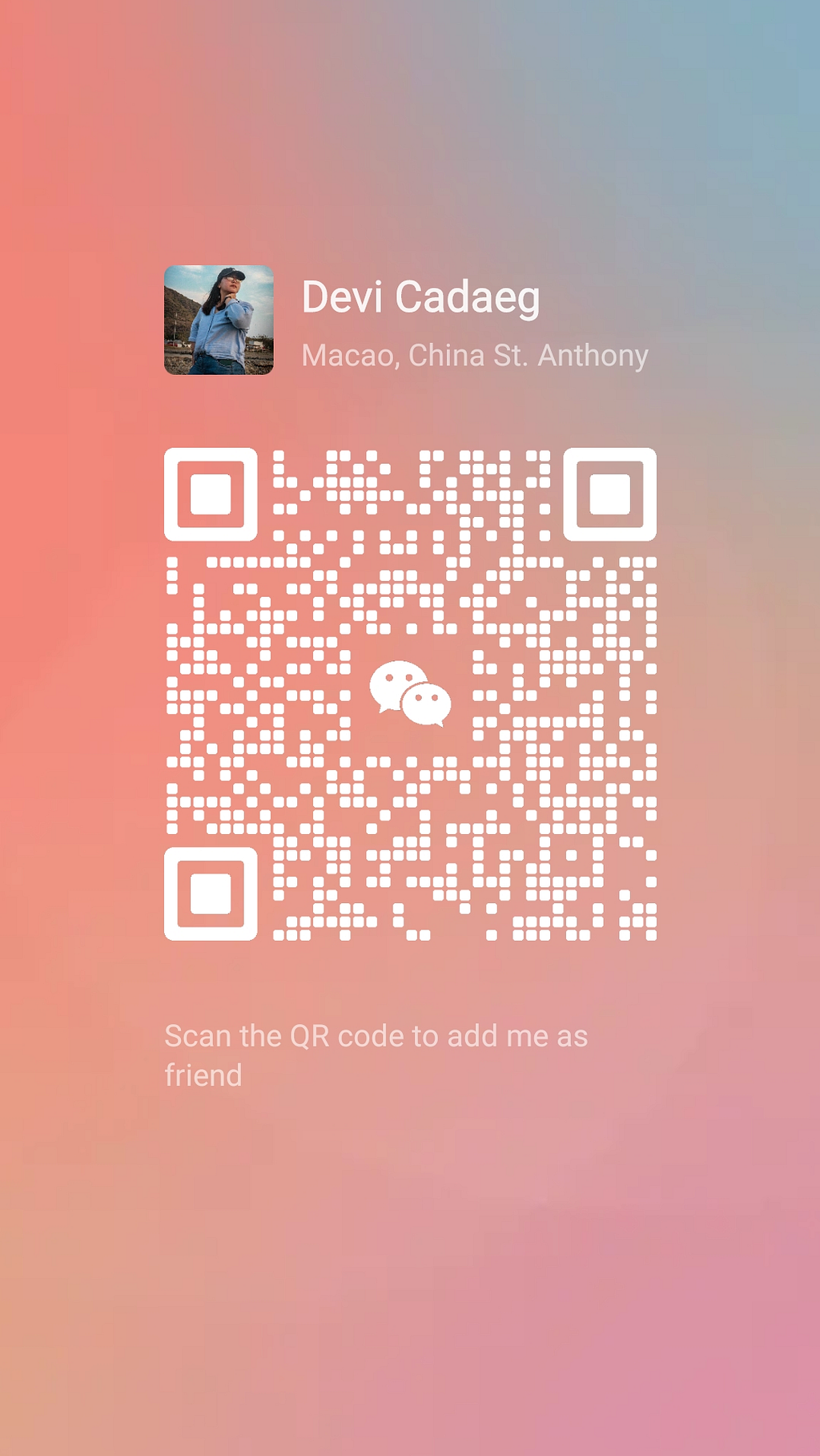 My QR code on WeChat, add me.