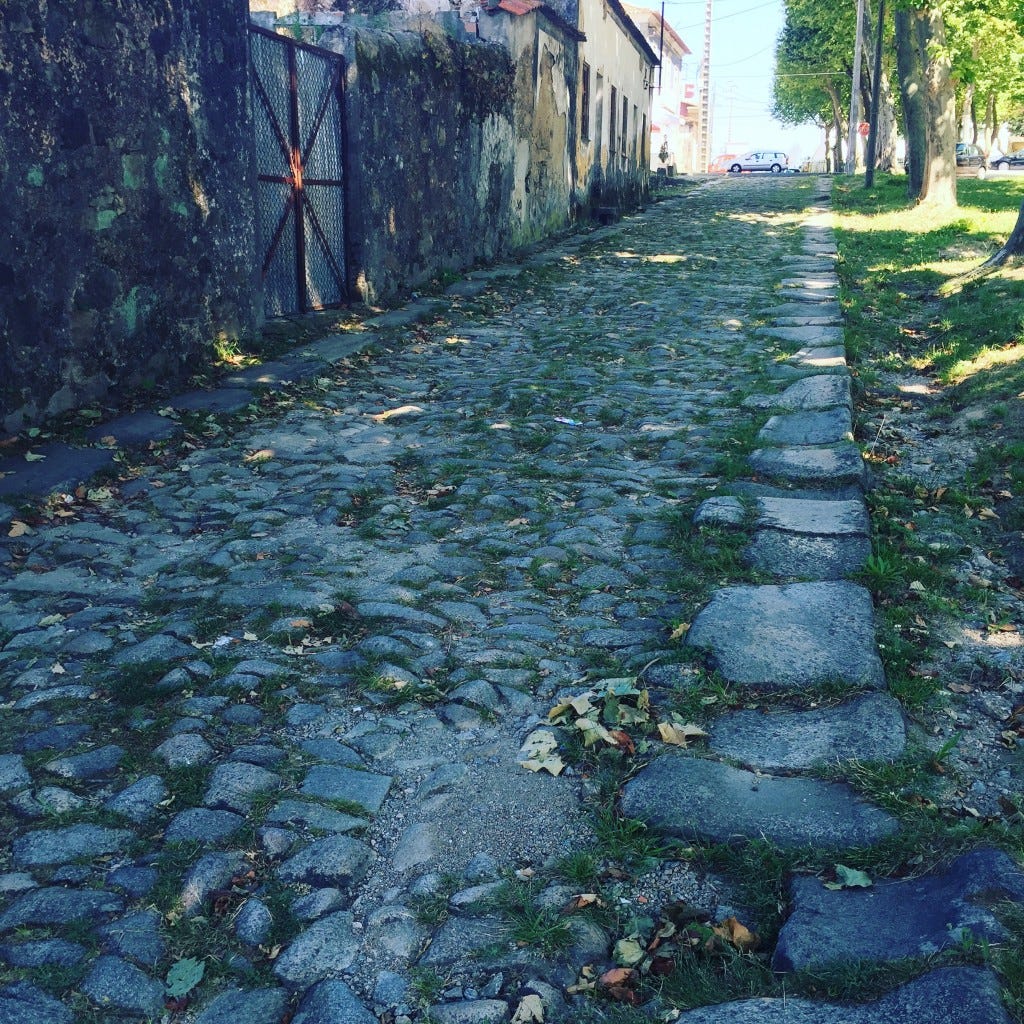 Cobblestone road