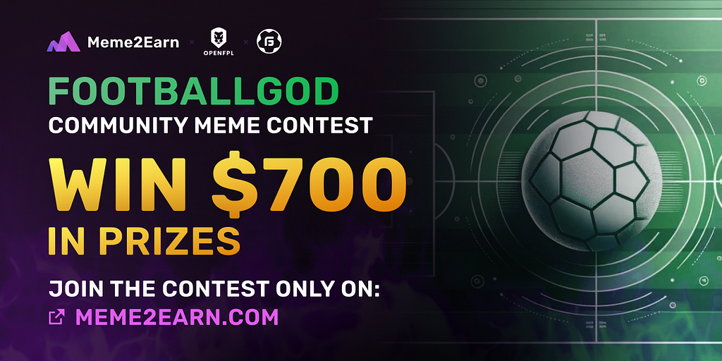 Win $700 in prizes in the footballgod meme contest on meme2earn including 1 trillion tips airdrop