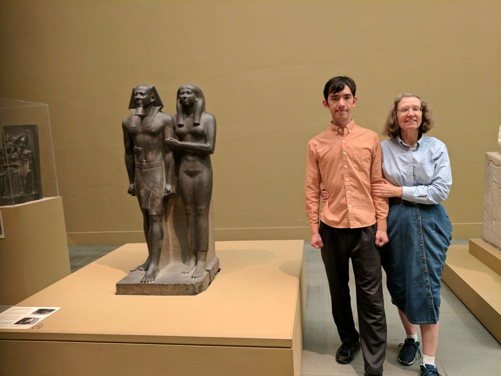 Posing at the Museum of Fine Arts, Boston