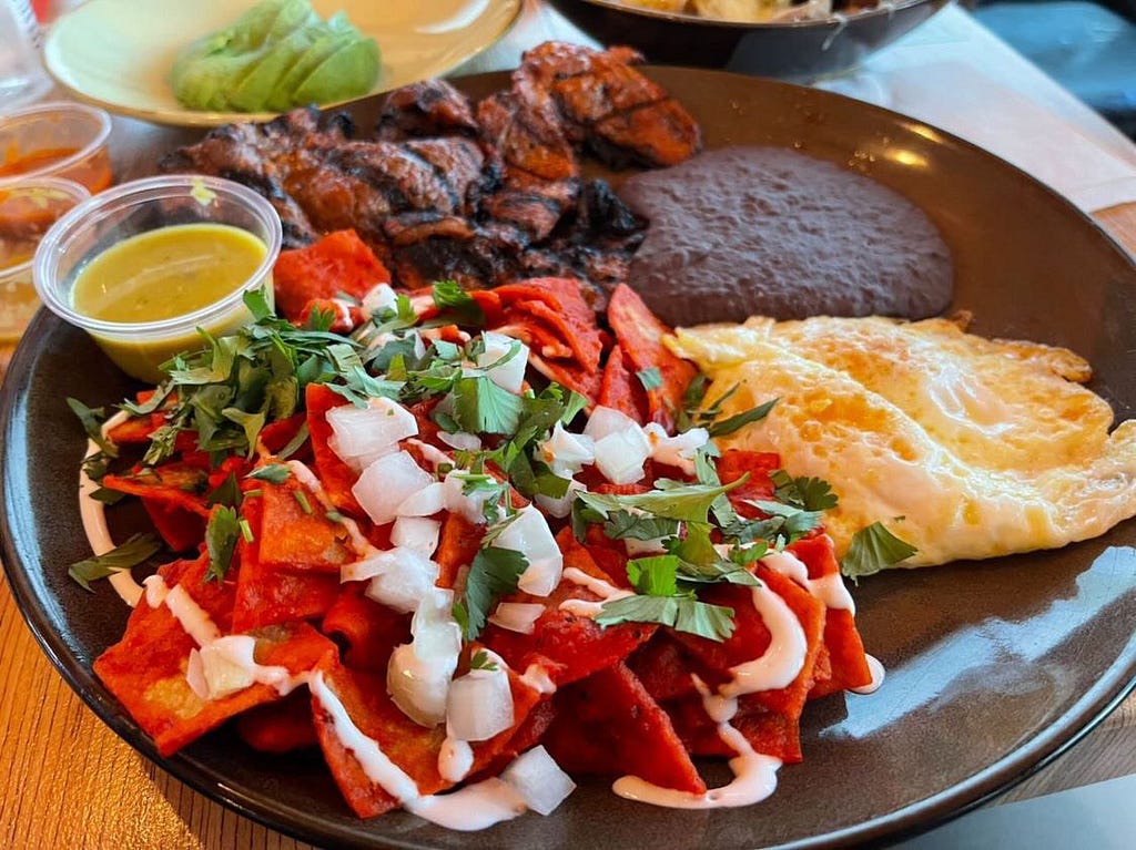 Chilaquiles adobados from Cafe Kacao. Photo Courtesy of Michael Faldet