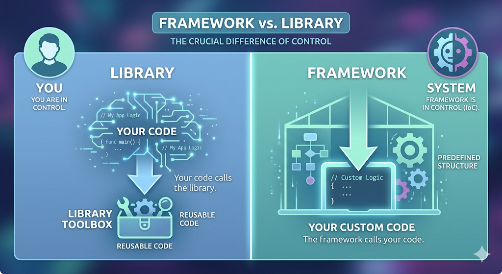 Framework vs Library: The Difference That Finally Made Sense to Me