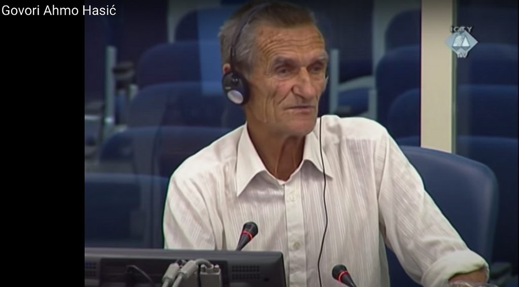 Ahmo Hasić testifying before the ICTY in The Hague.