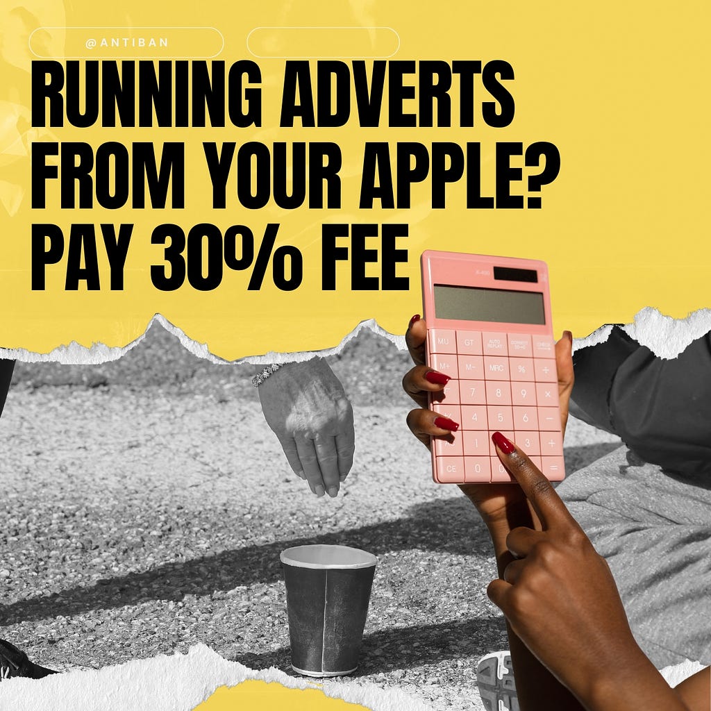 Paying apple 30% commission when you run ads on Instagram and Facebook