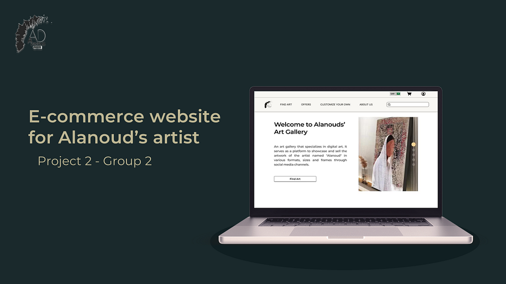E-commerce website for alanoud digital art  — Article thumbnail