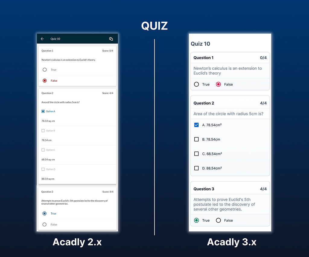 The new quizzing experience on Acadly 3.0