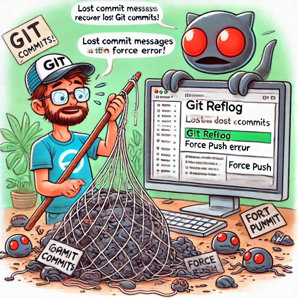 Losing your commits is scary but never fear refLog is here.