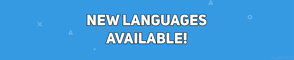 New languages available!
