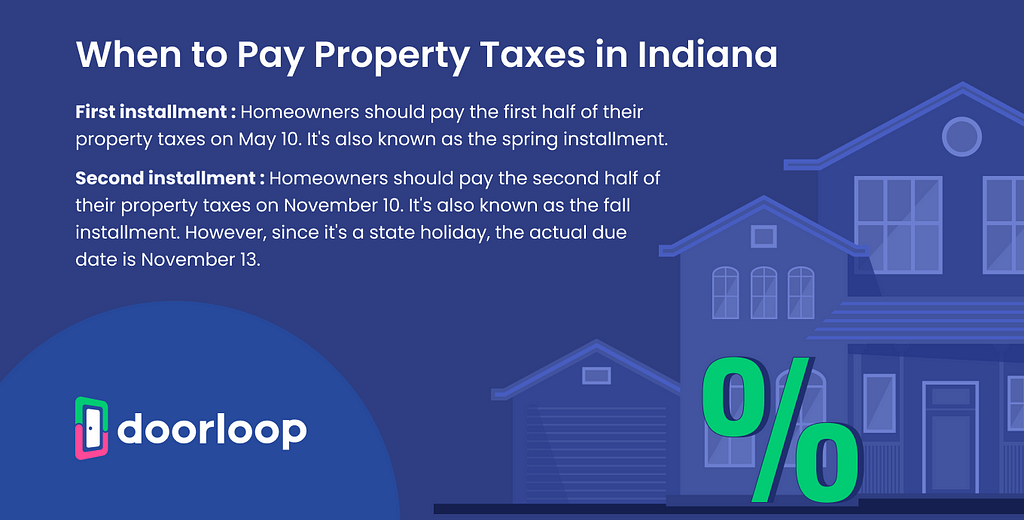 when do you pay property taxes in indiana