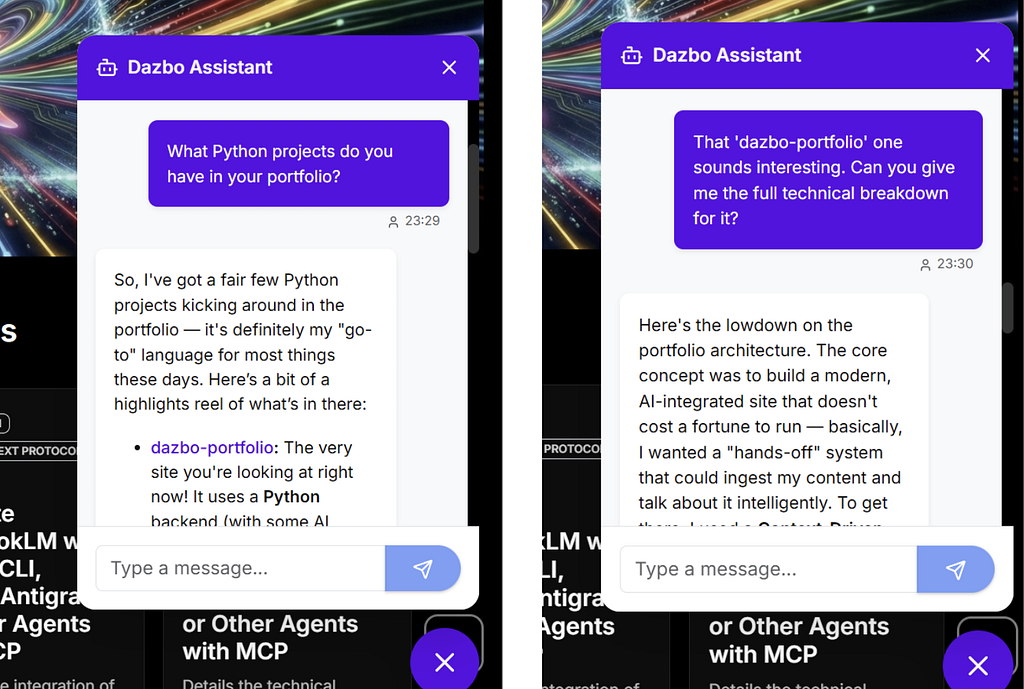 Testing our hybrid tool + MCP chatbot