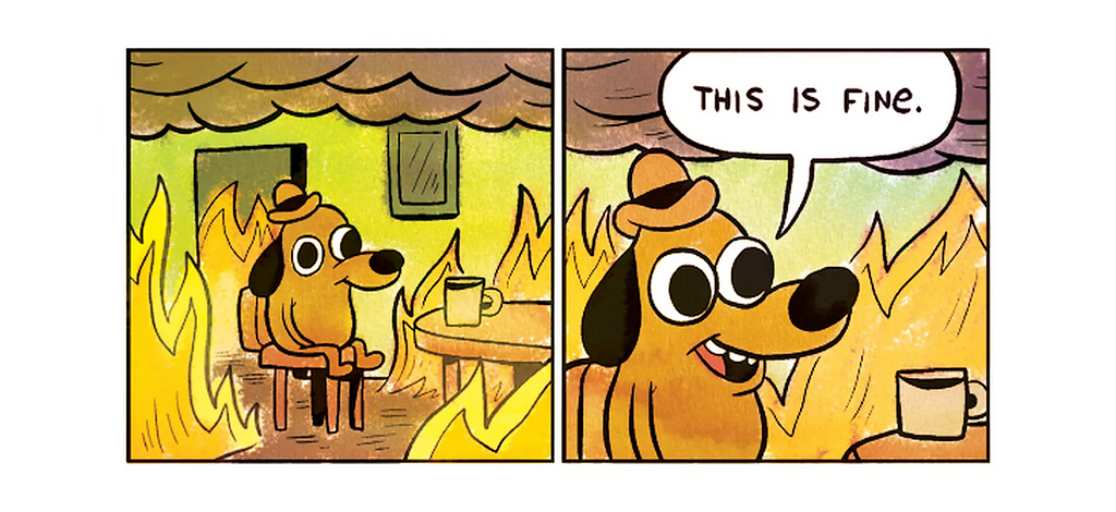 This Is Fine comic panels