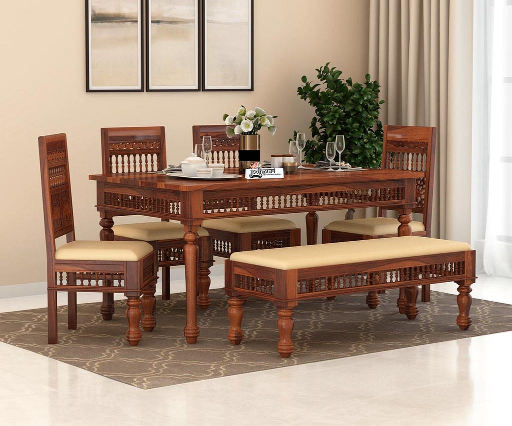 Dining Table 6 Seater | Dining Table Online | Modern Dining Table | 6 Seater Dining Table | Six Seater Dining Table | Dining Table 6 Seater Online | Dining Table With Bench
