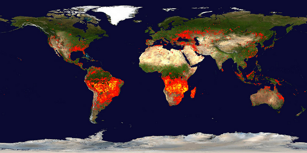 NASA fire map