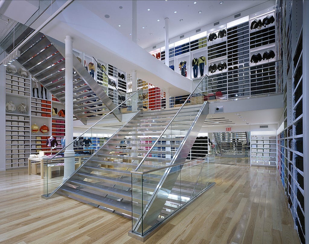 Uniqlo’s first flagship store in Soho, 2006