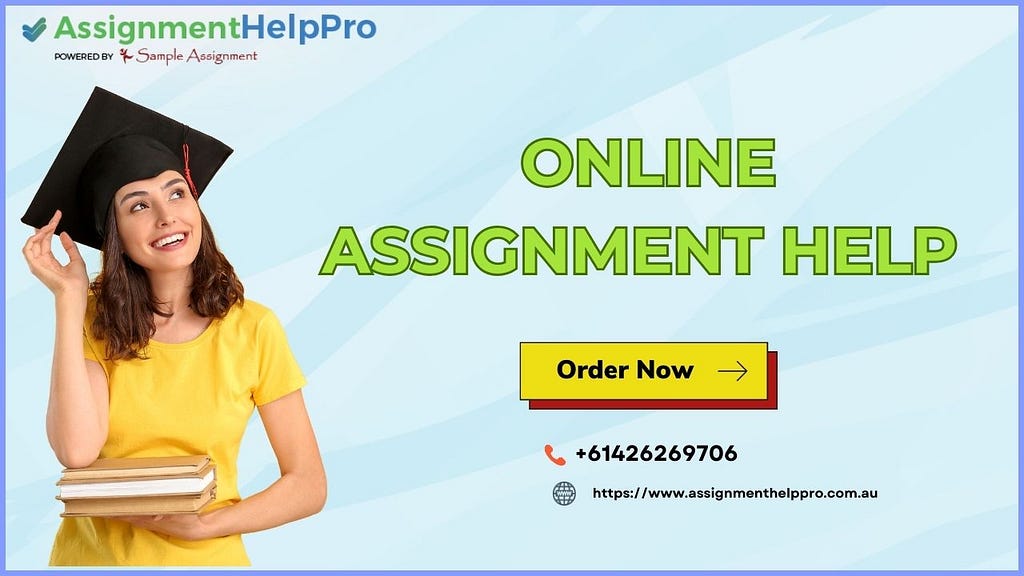 A vibrant image featuring a female student with textbooks, and a notepad, creating a productive atmosphere with wear a black hat. The text overlay reads, “online Assignment help,” emphasizing a focus on efficient and reliable academic support.