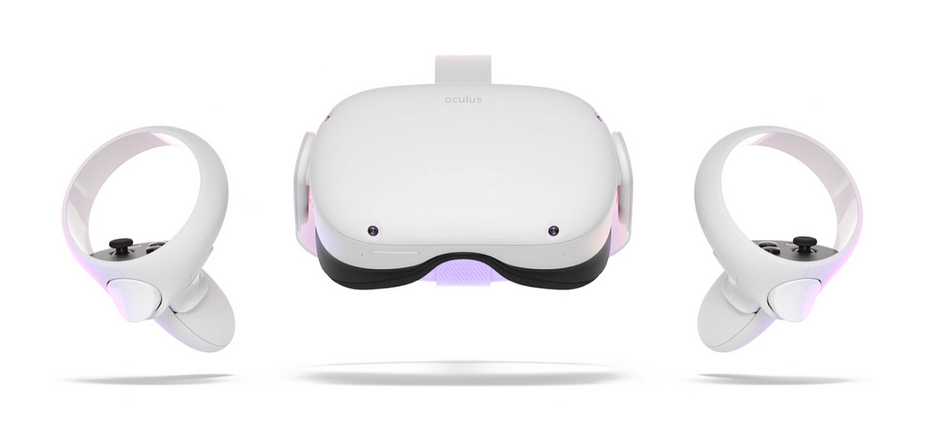 image of an Oculus Virtual headset and accessories