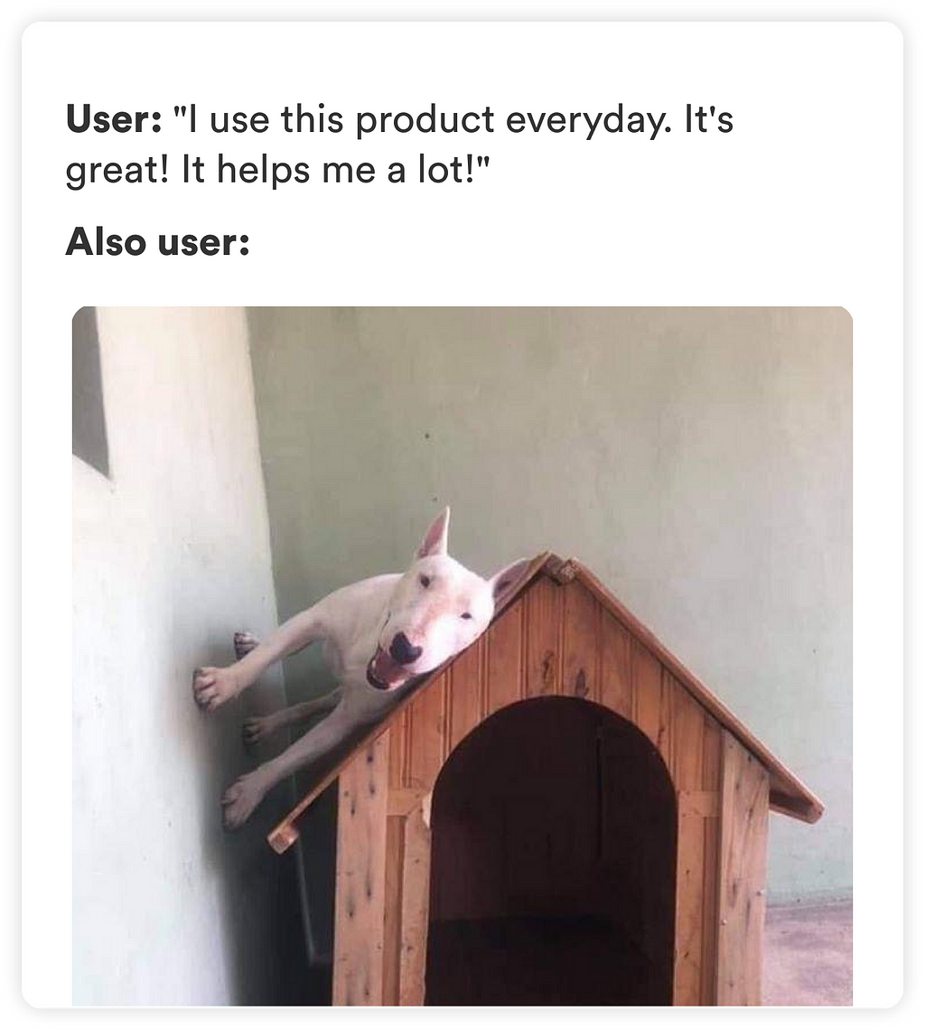 Picture of a dog lying on the roof of his little house.